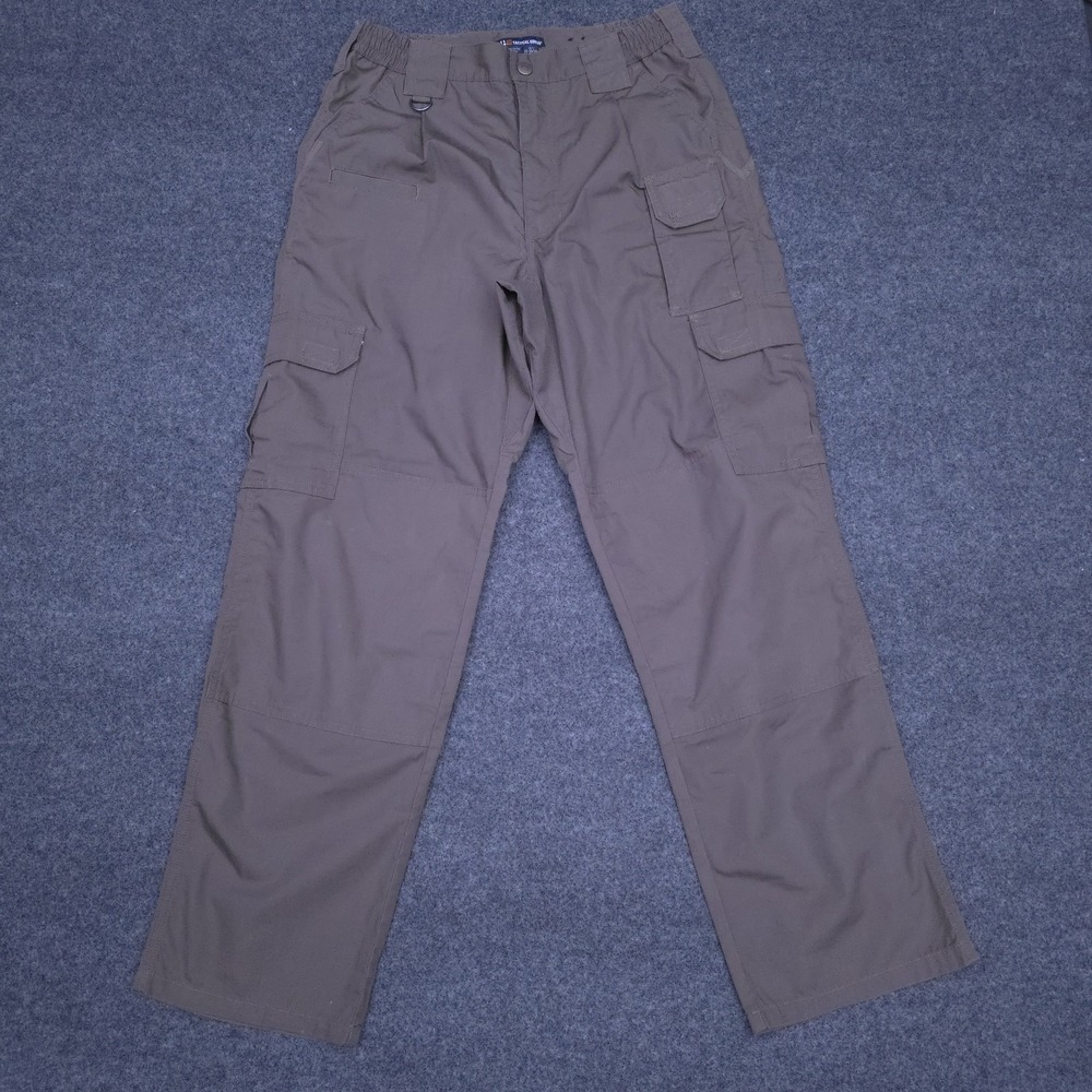 5.11 Tactical Series Mens 30x30 Olive Green Ripstop Cargo Pants Elastic Waist